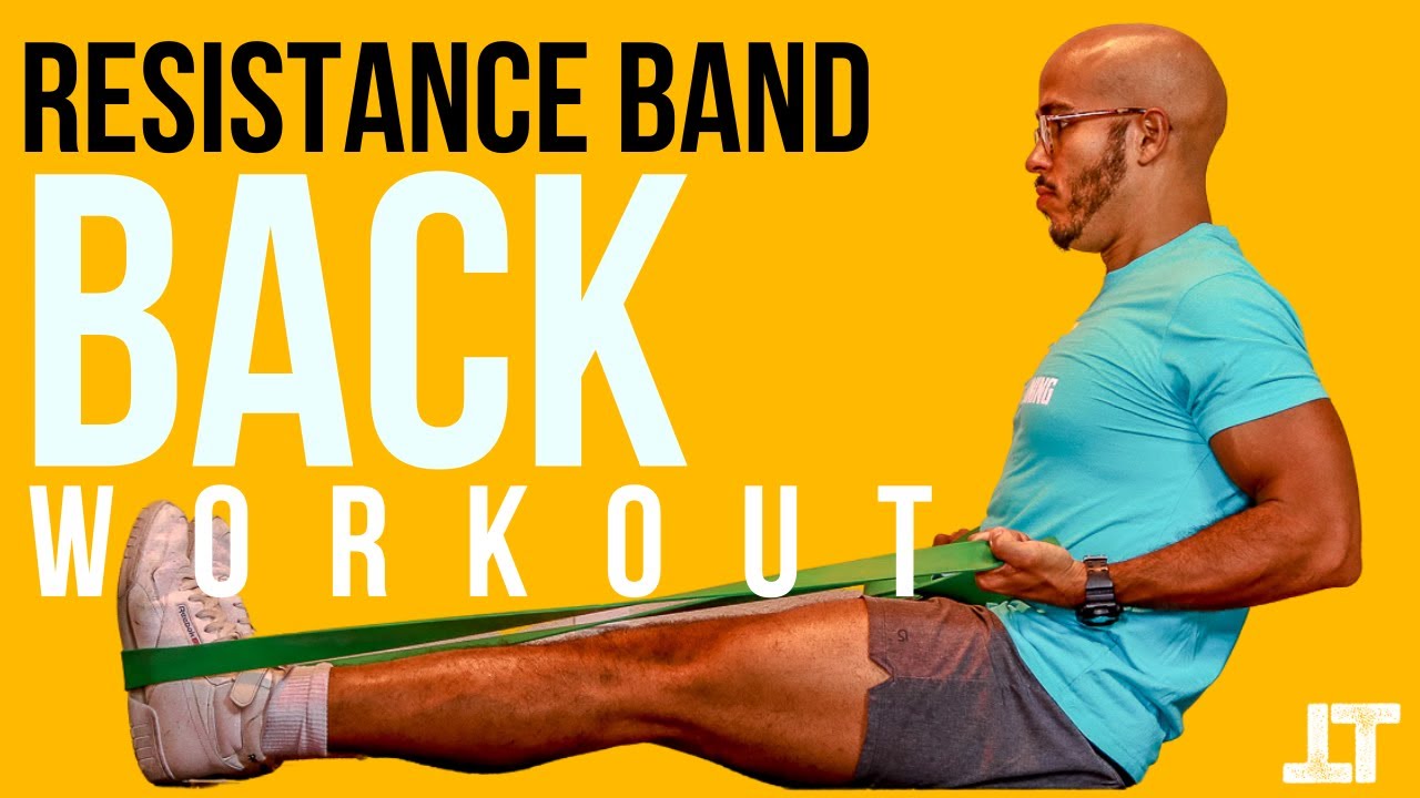 Resistance Band Back Workout | 5 Back Exercises | No Attachment