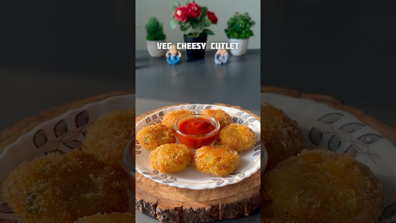 Trending recipe of veg cheesy cutlet #shorts #snacks #potato #cutlet #cheese