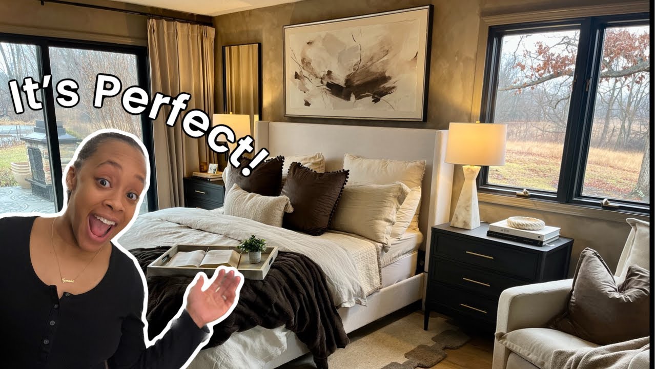 Our Moody Bedroom Makeover is Finally Finished! *INSANE before & after, baby update & more!*