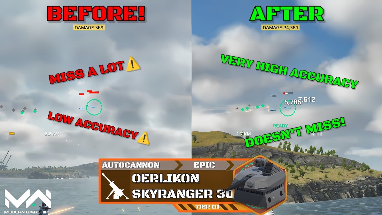 Skyranger 30 Hybrid Before vs After Buff | Full Comparison | Modern Warships