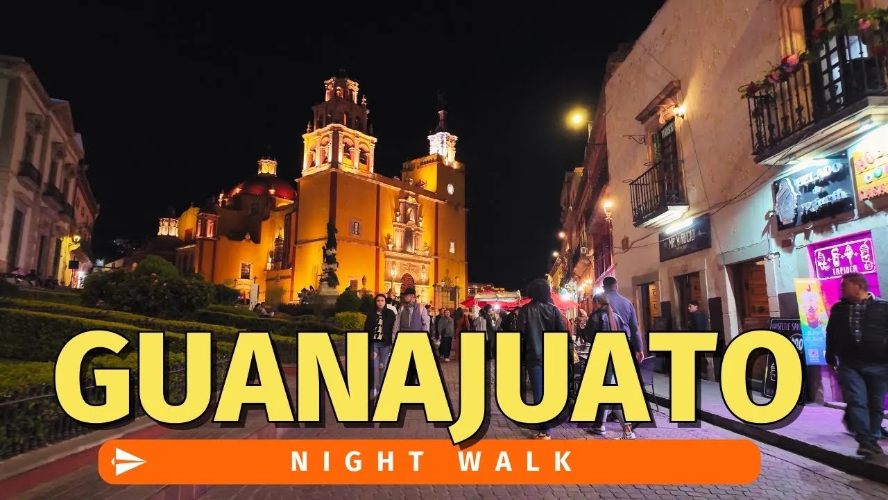 Night Walk in Guanajuato City, Mexico | Walking Tour 4K with Captions