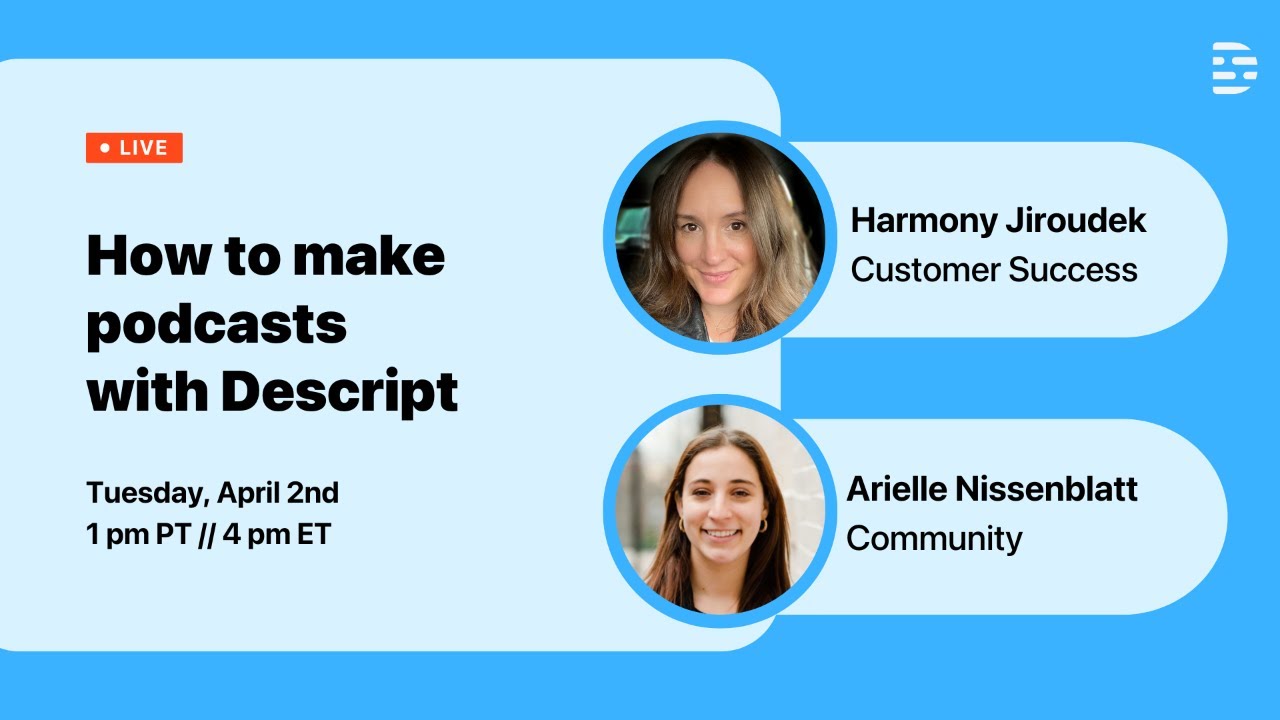 How to make podcasts with Descript