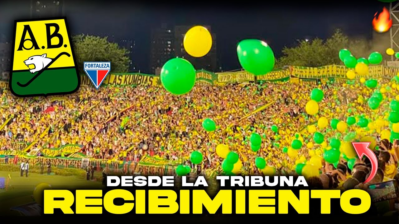 🔥🟢🟡DESDE LA TRIBUNA ATLÉTICO BUCARAMANGA VS Fortaleza de Brasil 1-1 SALIDA HINCHADA Y CANTICOS 2025