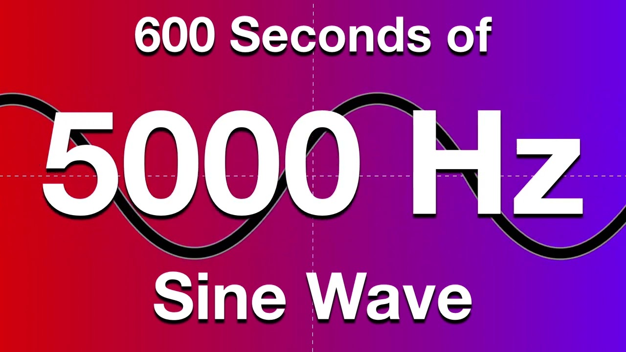 5000Hz (5kHz) Sine Wave Test Tone - 600 Second (10 Minutes)