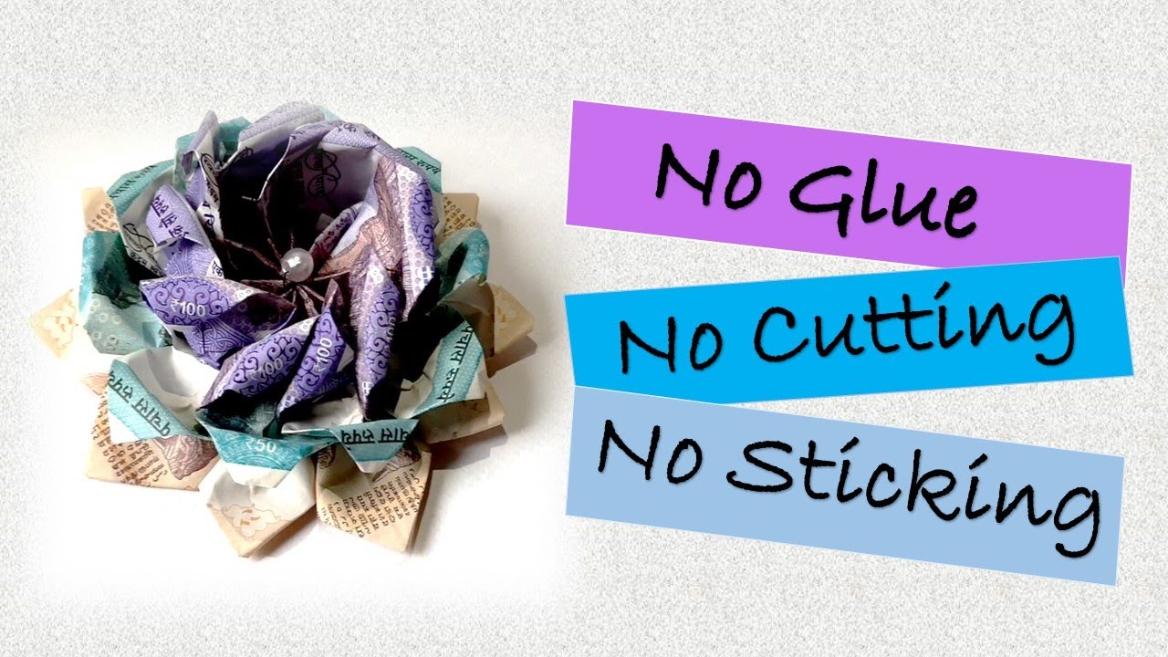 How to make a Flower from Indian Rupee Note I Rose out of Rupee Decoration I #diy 34