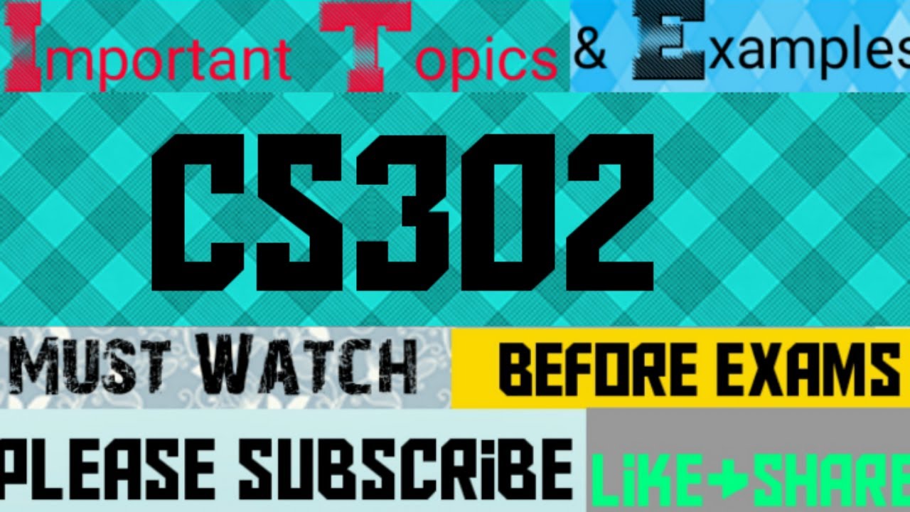 CS302 Important Topics and Important Questions and answer|CS302 Important Topics|CS302 Important Q&A