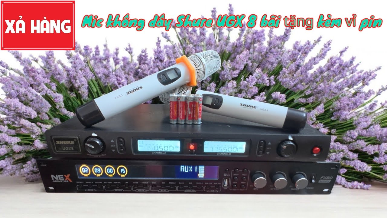 Thanh lý bộ mic không dây Shure UGX8 - tặng vỉ pin về chỉ việc hát giá 700k ( bao ship) 0368286636
