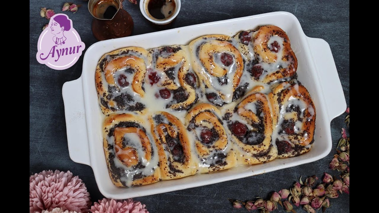 ✔✔👍Das ist nicht nur ein Augenschmaus sondern auch umwerfend lecker  I Saftige Mohn Kirschschnecken