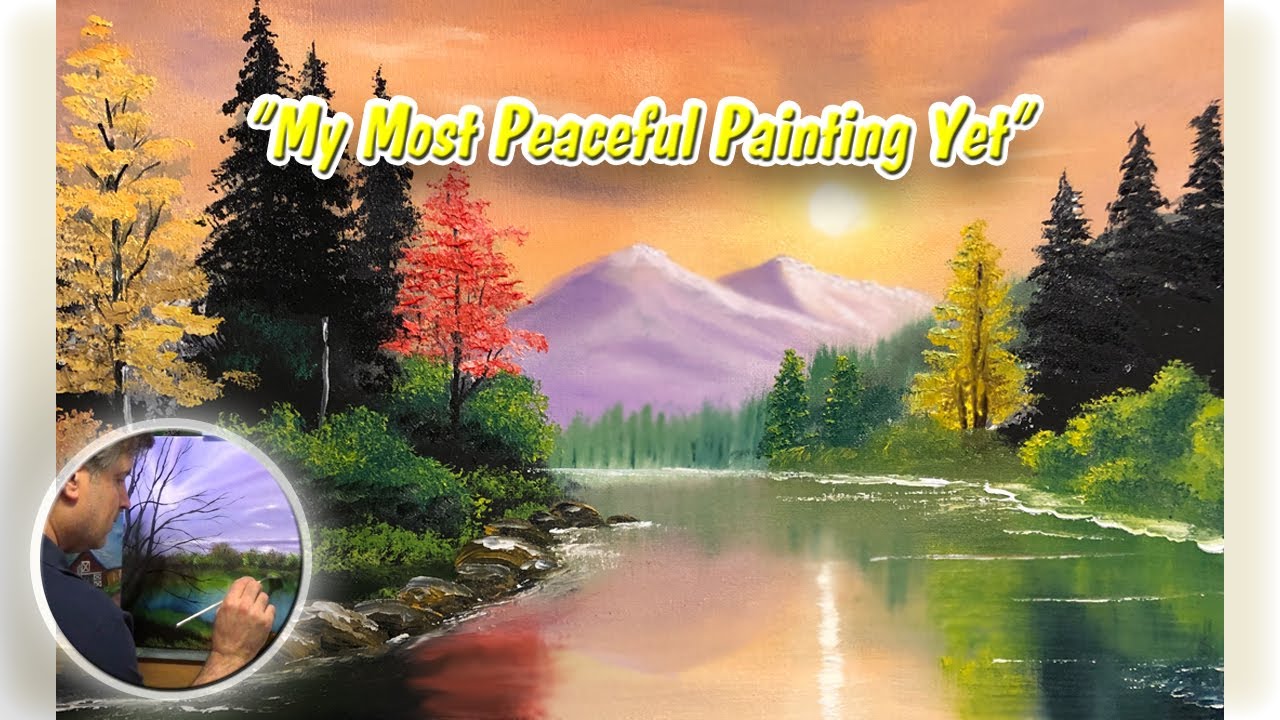 My Most Peaceful Painting Yet | Glowing Sunset Oil Painting Tutorial