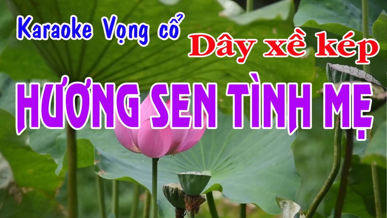 Karaoke vọng cổ HƯƠNG SEN TÌNH MẸ - DÂY XỀ KÉP