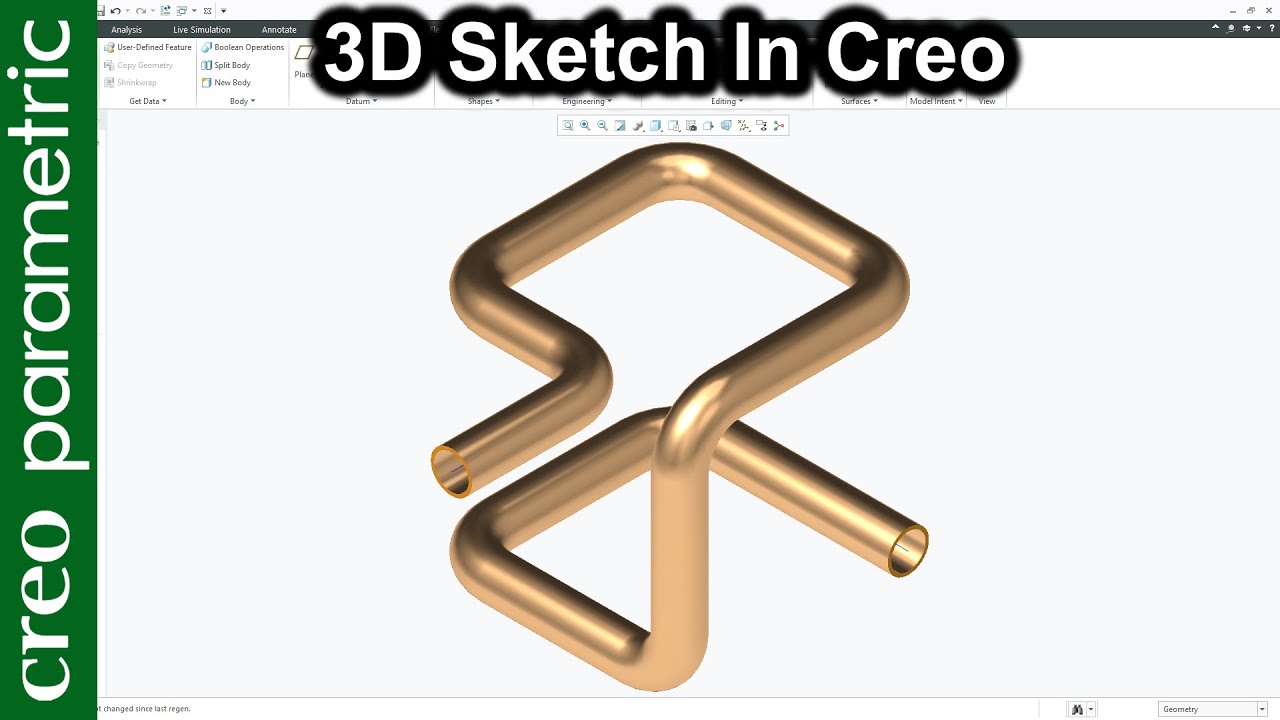 3D Sketch in Creo Parametric