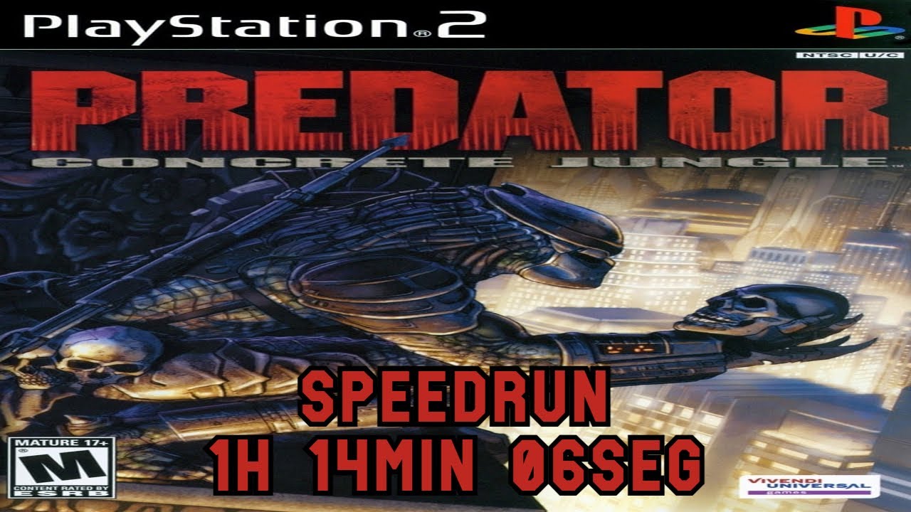 SpeedRun Predator: Concrete Jungle PS2 Any% NG+ Unblooded Glitchless (1h 14min 06seg)