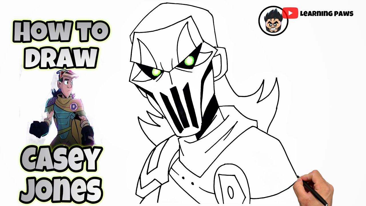 How To Draw Casey Jones | Rise of the Teenage Mutant Ninja Turtles #drawing #rottmnt
