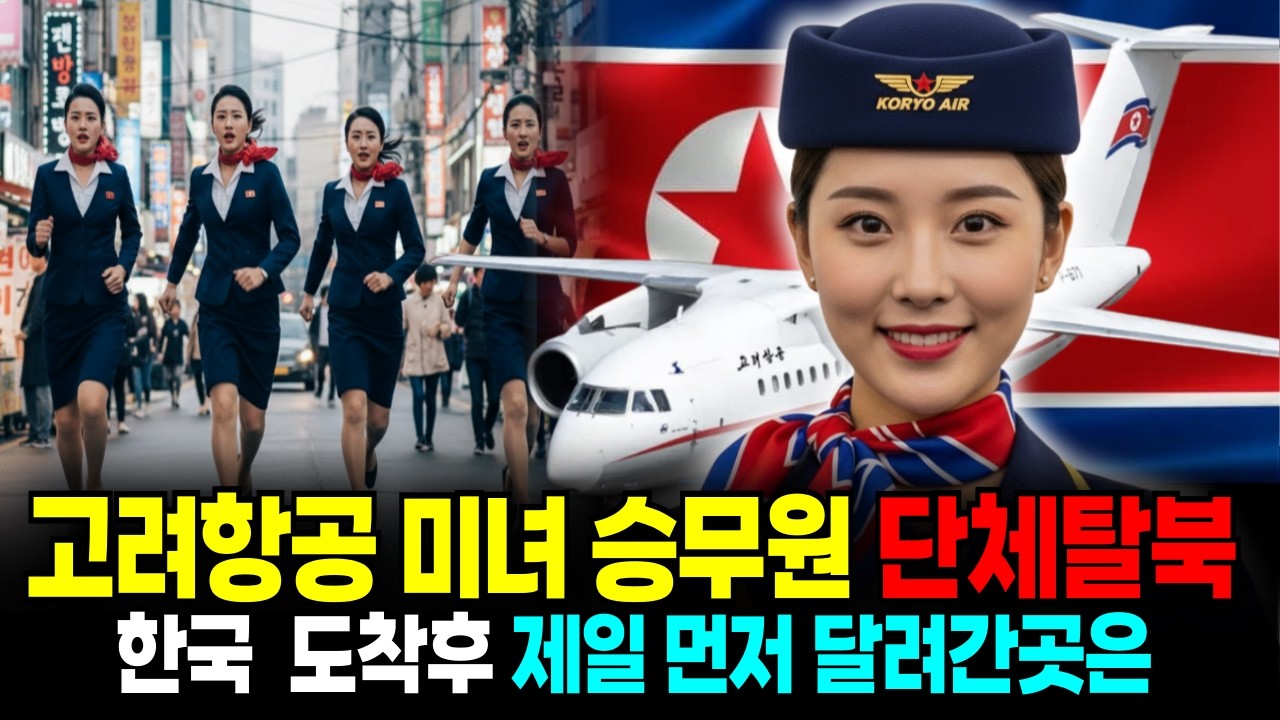 탈북한  고려항공 승무원이 한국 도착후 가장 가고싶었던 곳은#탈북민 #ai드라마 #감동스토리