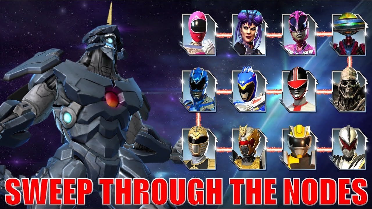 Sweep Through The Nodes! | Power Rangers Legacy Wars Raids