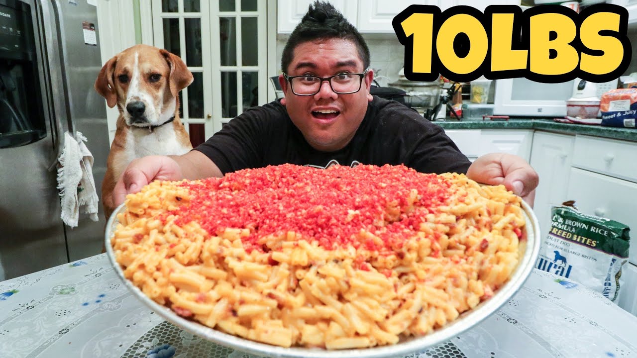 Massive 10 LB Flaming Hot Bacon Mac N Cheese CHALLENGE