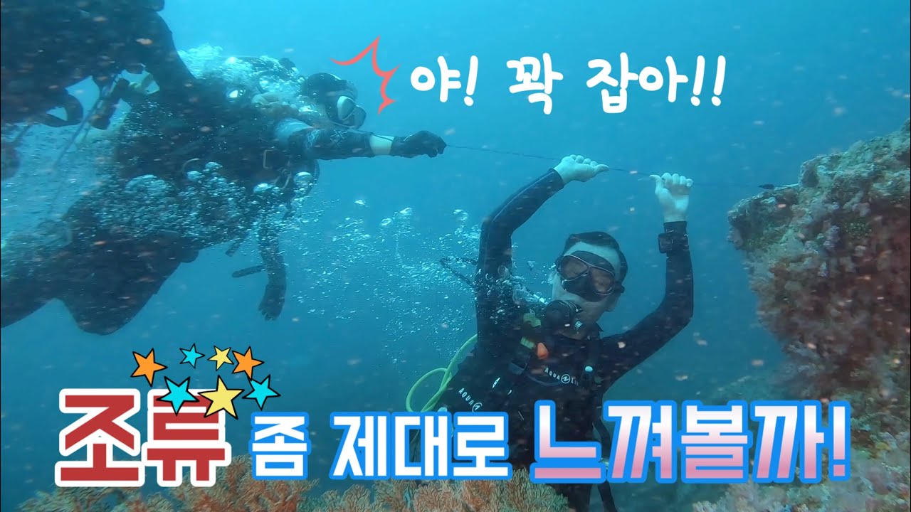 [4K] 조류걸이 걸고 제대로 조류를 느껴보자 | 샤크케이브 | 필리핀 사방비치 | 씨퀸다이브리조트 | Sabang Beach