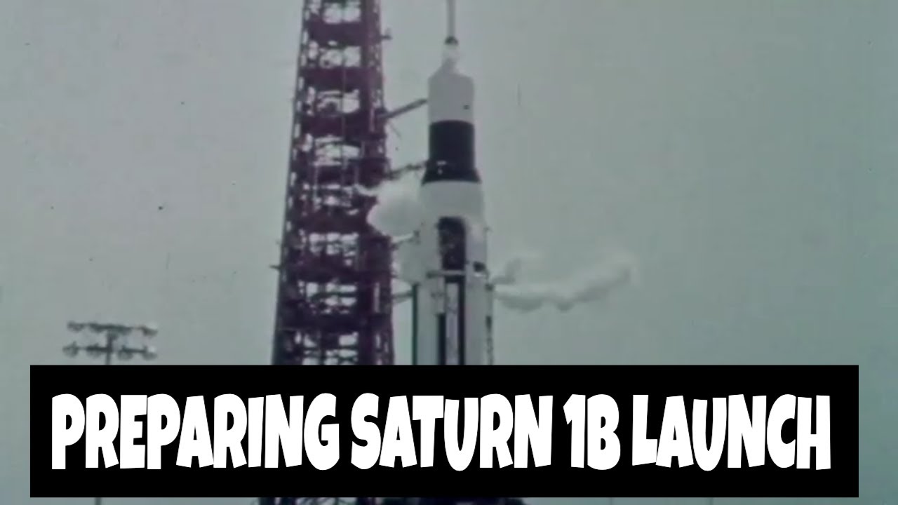 PREPARING SATURN 1B LAUNCH - Marshall Space Flight Center , NASA , Wehrner Von Braun Apollo 40130
