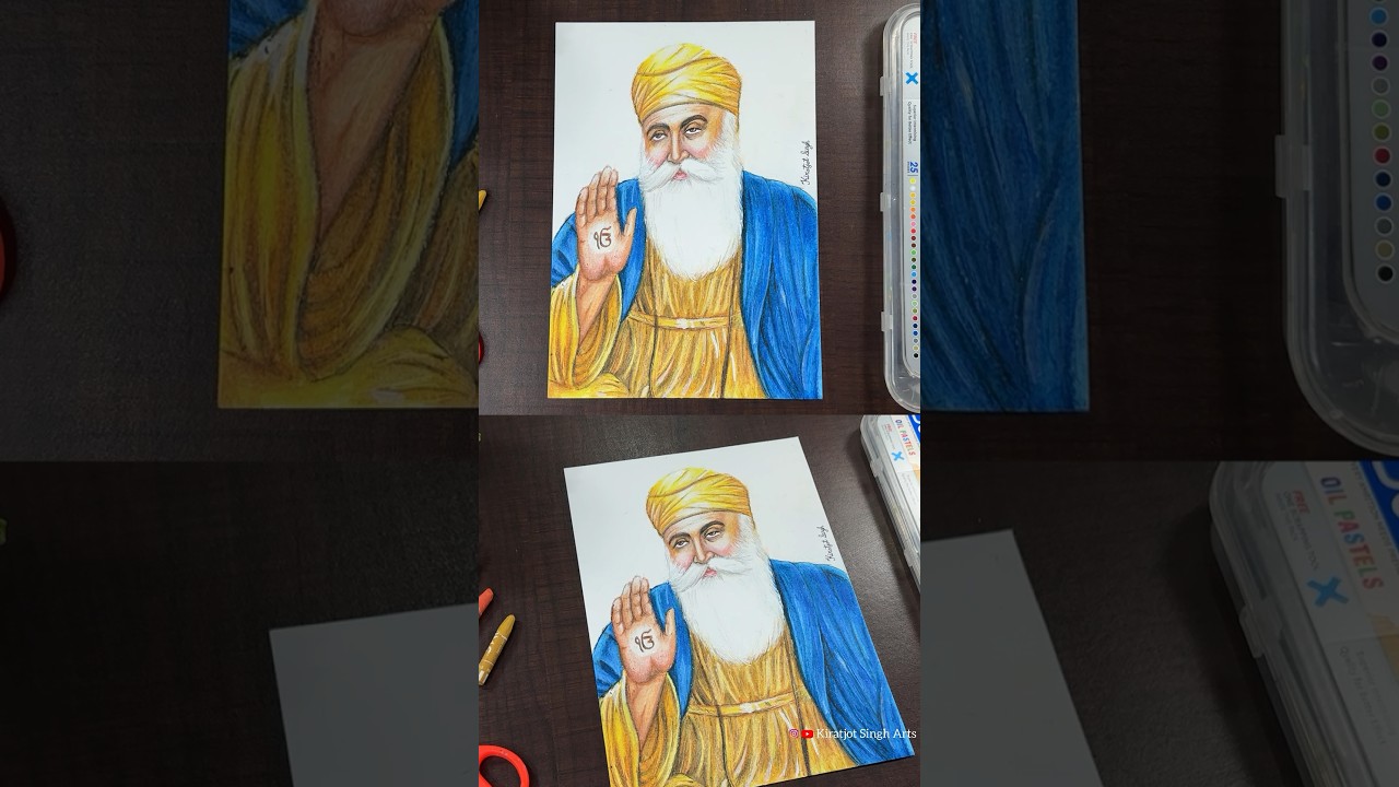 Shri Guru Nanak Dev Ji Drawing || #drawing #howtodraw #kiratjotsingharts #shorts #doms