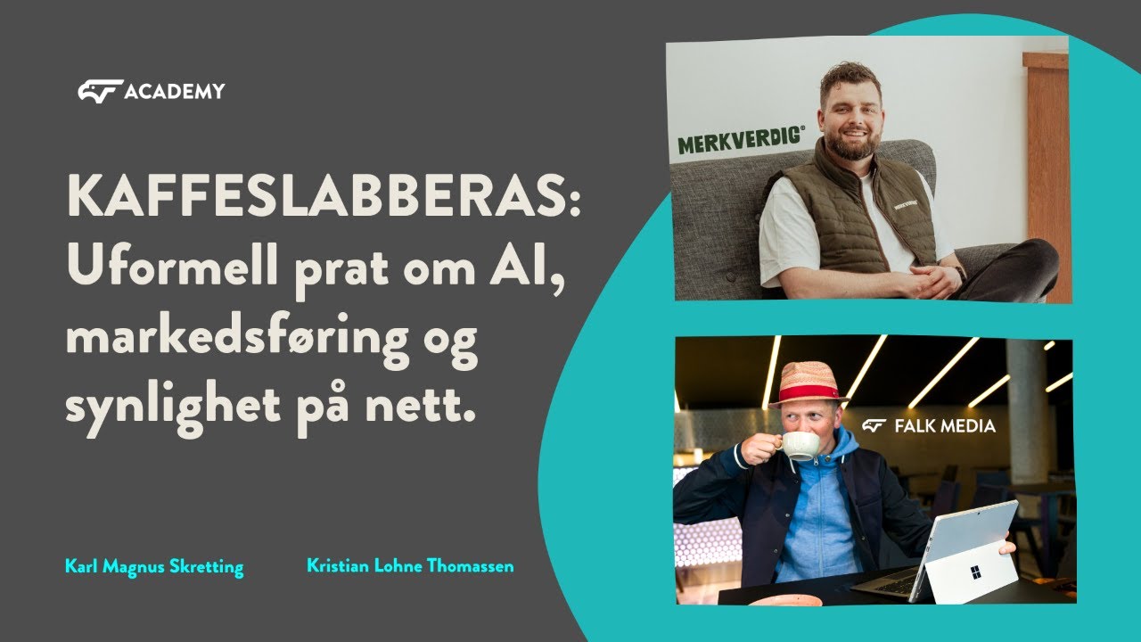 KAFFESLABBERAS: Uformell prat om synlighet på nett, og viktigheten av å være ekte.