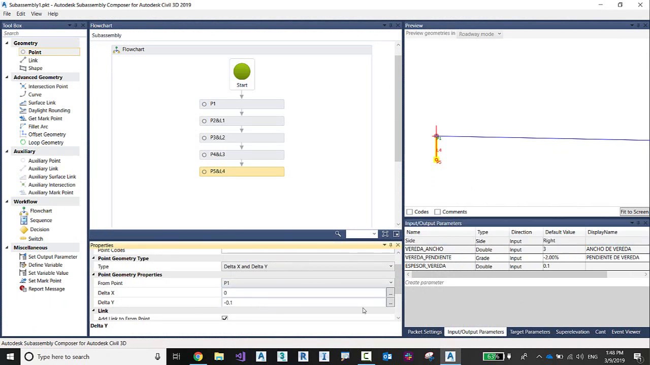 Autodesk Subassembly Composer: LinkPointSlope / TwoPointSlope