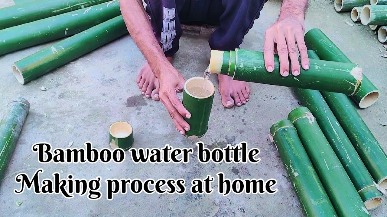 How to make Bamboo water bottle at home. It's amazing process and #AnjBambooCraft. #bamboocraft 