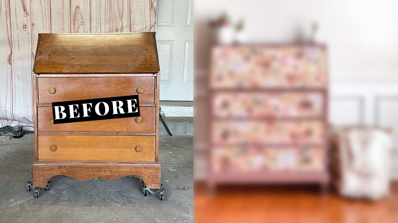 Updating A Thrifted Secretary Desk! $25 Find | DIY Furniture Makeover | Ashleigh Lauren