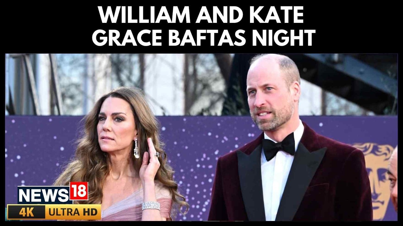 Prince William & Princess Kate Attend BAFTAs| Kate Rewears Gucci Gown & Queen&rsquo;s Cartier Earrings |4K