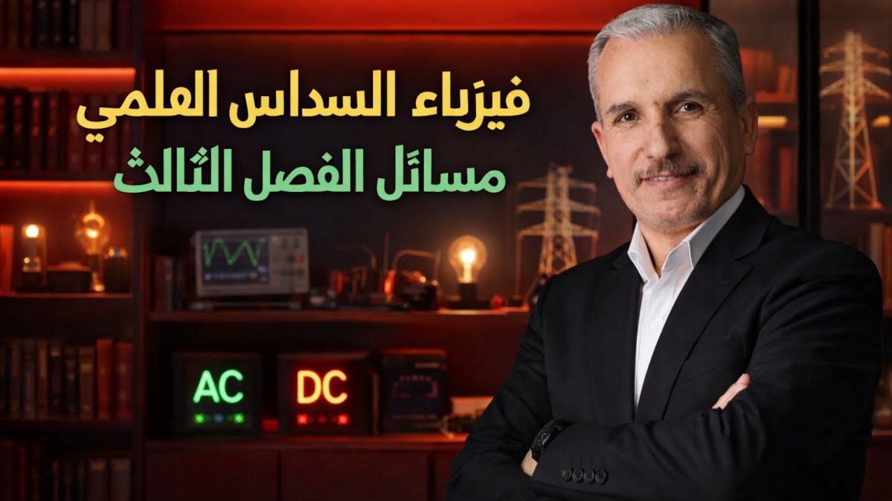مسائل الفصل الثالث بمحاضرة واحدة فيزياء السادس العلمي 
