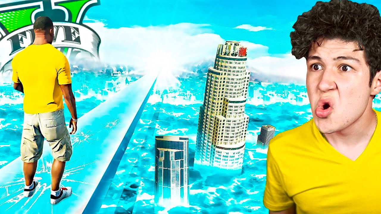 CRUZANDO un PUENTE de CRISTAL en GTA 5! (Mods)