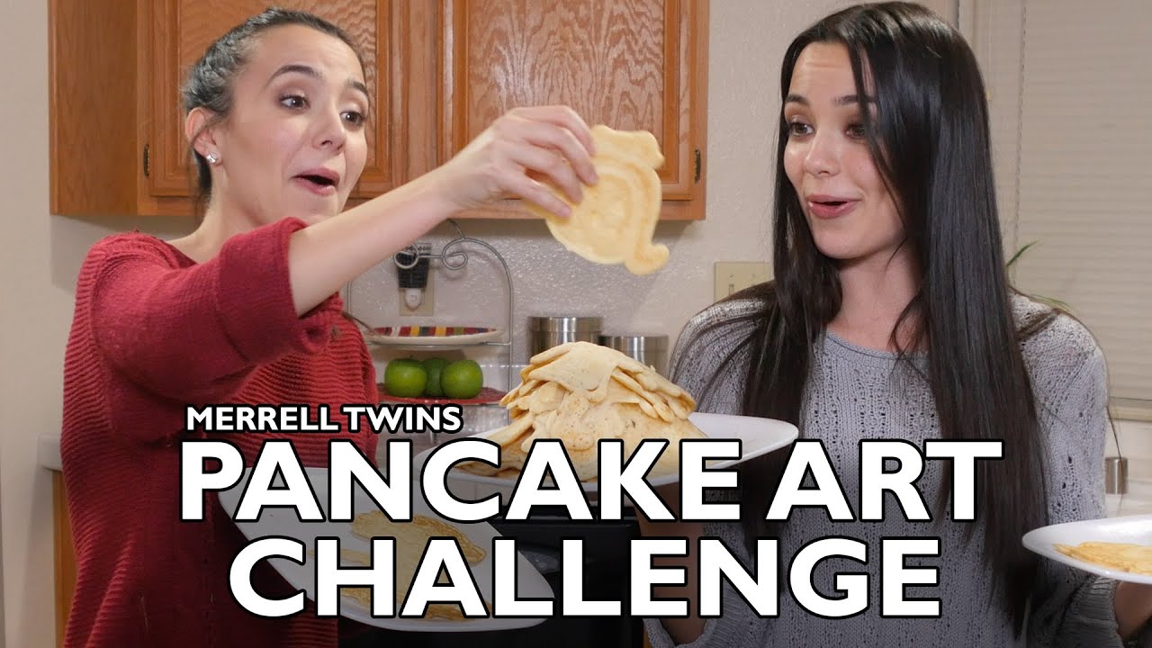 PANCAKE ART CHALLENGE - Merrell Twins