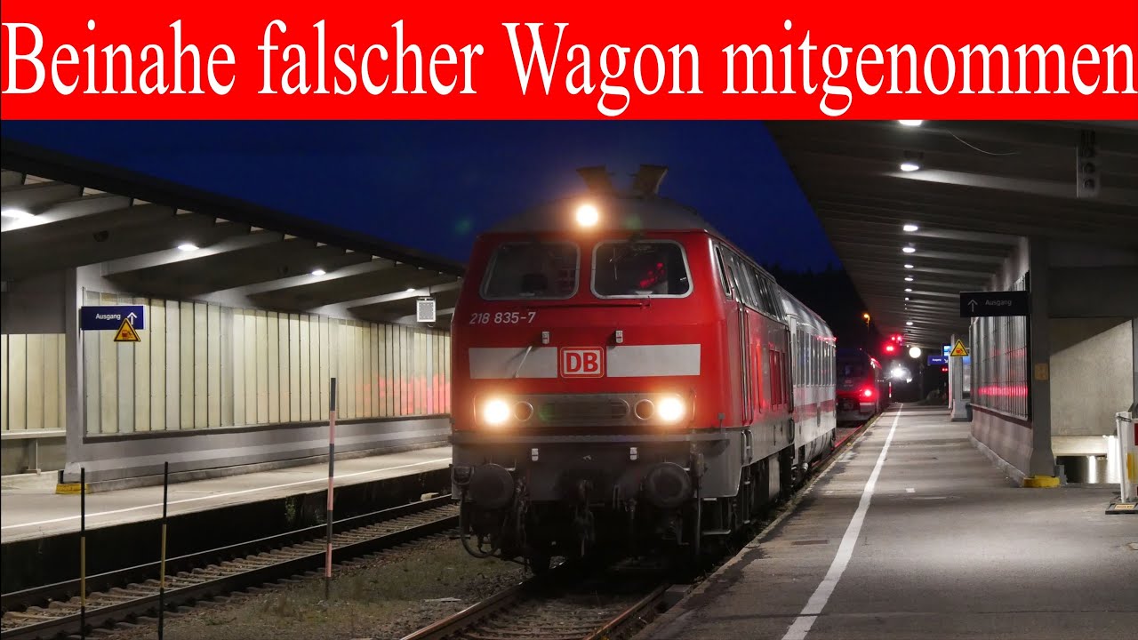 IC-Wagen vertauscht! Wagen&uuml;berf&uuml;hrung mit Br218 835 und 218 414 |Kempten im Allg&auml;u | Z&uuml;gig20