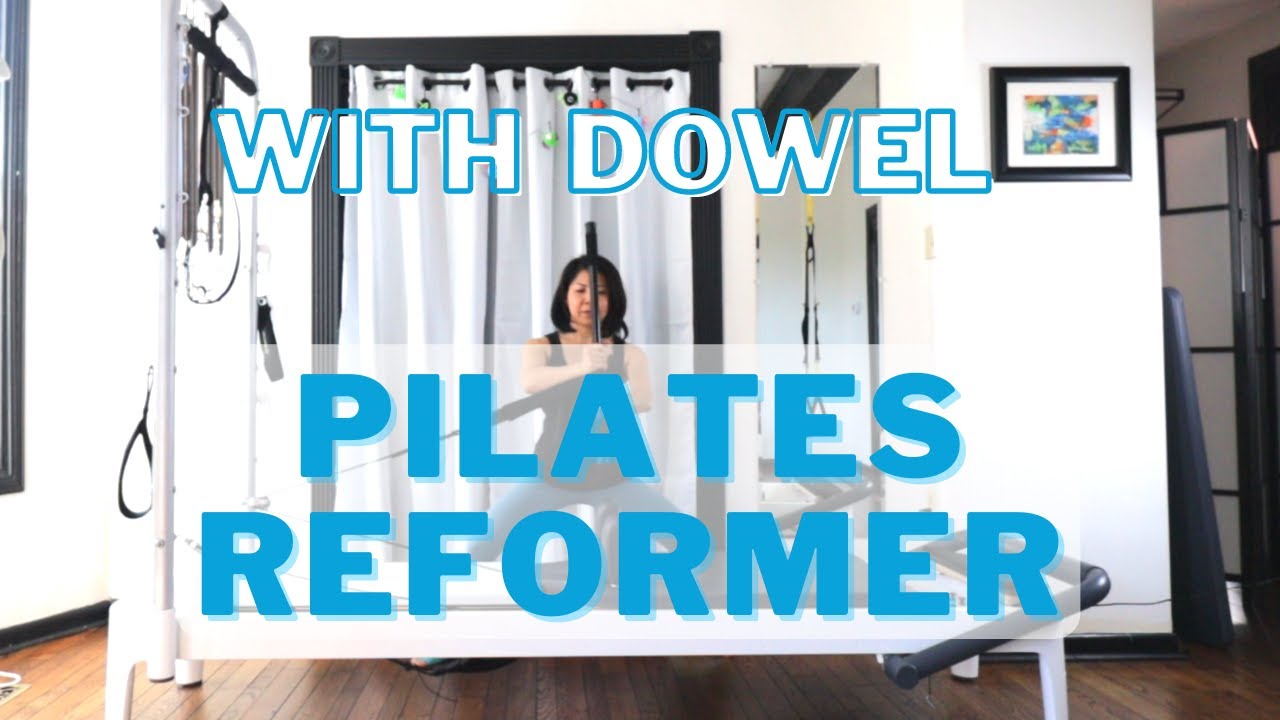 50 min Pilates Reformer workout with a Pilates Pole/Maple Dowel [Core training]
