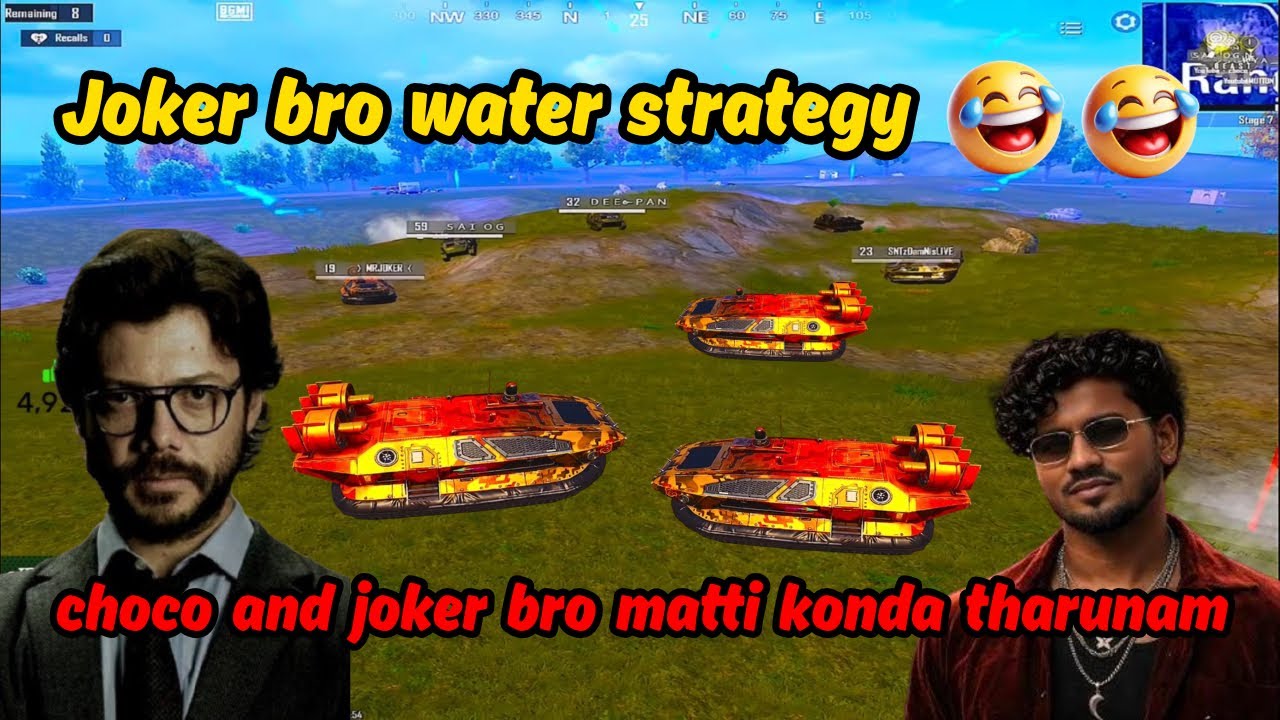 Joker bro water strategy 😂 choco & joker bro mattikita tharunam #madanop #botsquad #botsquadwar #bts