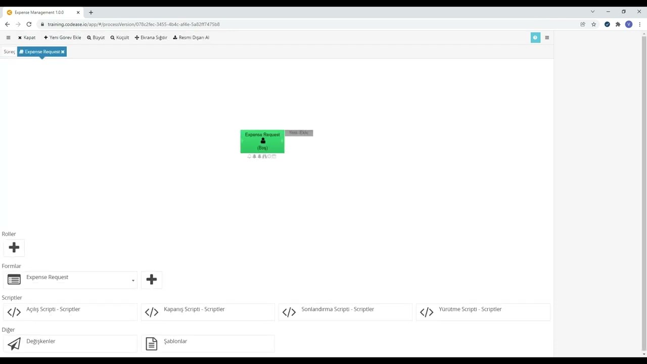 Codease ile Havuz ve süreç diyagramı