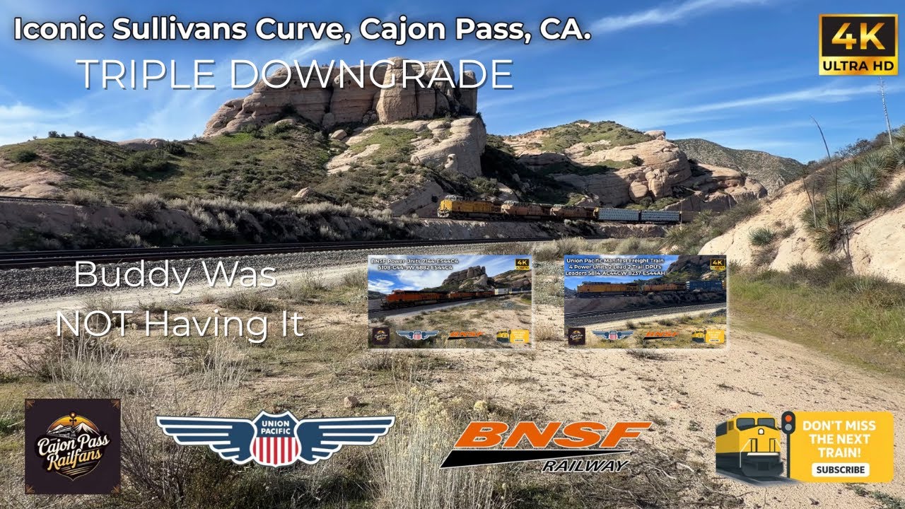 Triple Downgrade at Sullivan’s Curve — UP Manifests, BNSF Stacks, and One Annoyed Producer (Buddy)