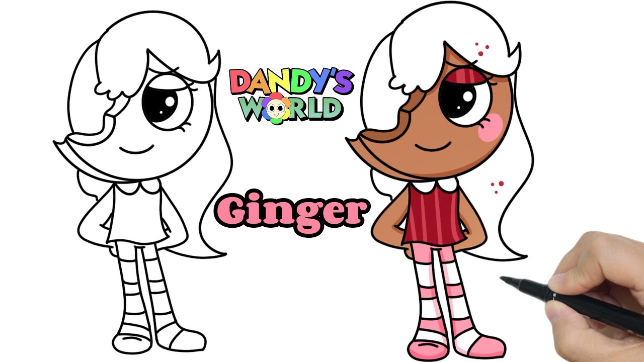 How to Draw Ginger from Dandy's World Step by Step