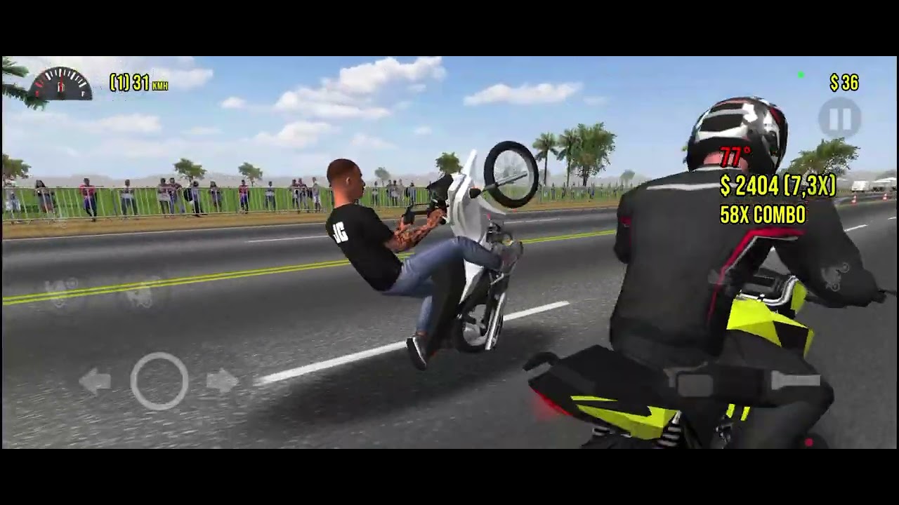 Jogando moto Wheelie 3d