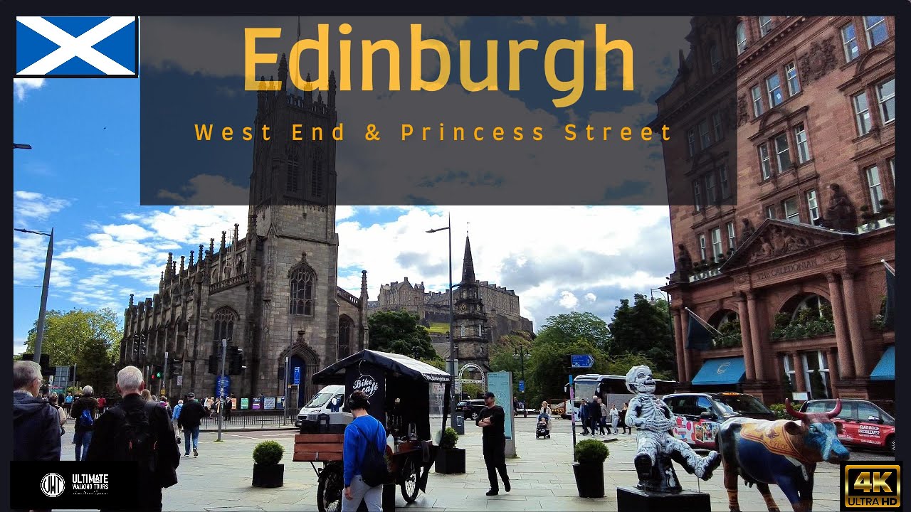 The Ultimate Edinburgh West End 4K Walking Tour 2024