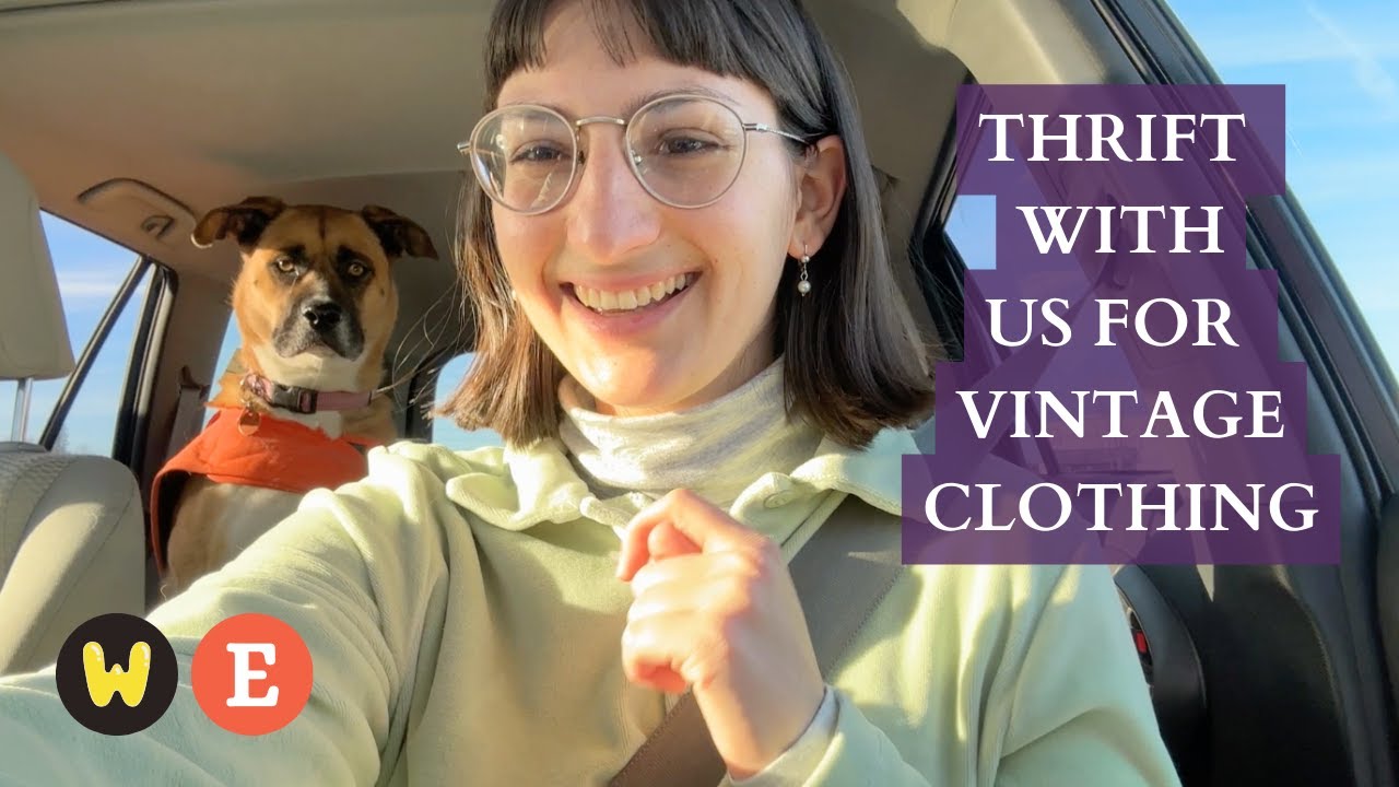 Thrift With Me & Scully In Bangor Maine + Nearly 50 Piece Haul | Full Time Vintage Clothing Seller