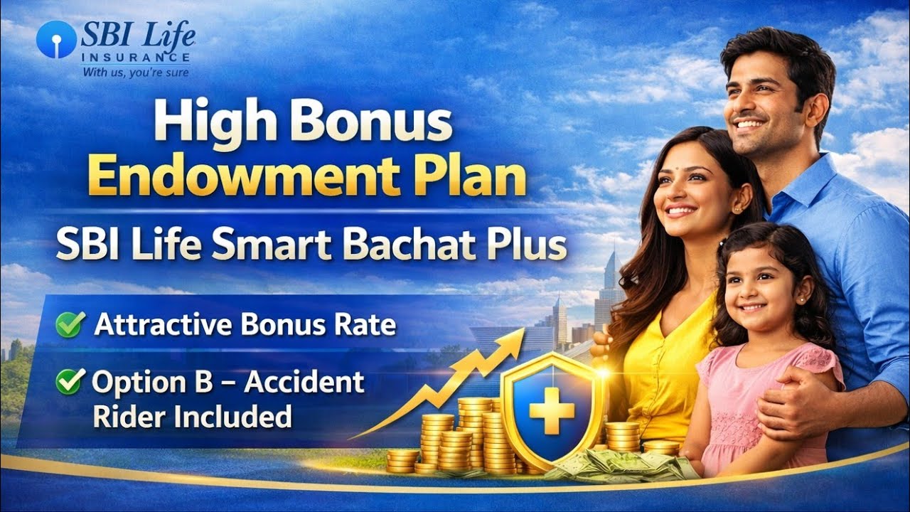 SBI Life Smart Bachat Plus Plan | High Bonus Endowment Plan | Option B Accident Rider |Full Review
