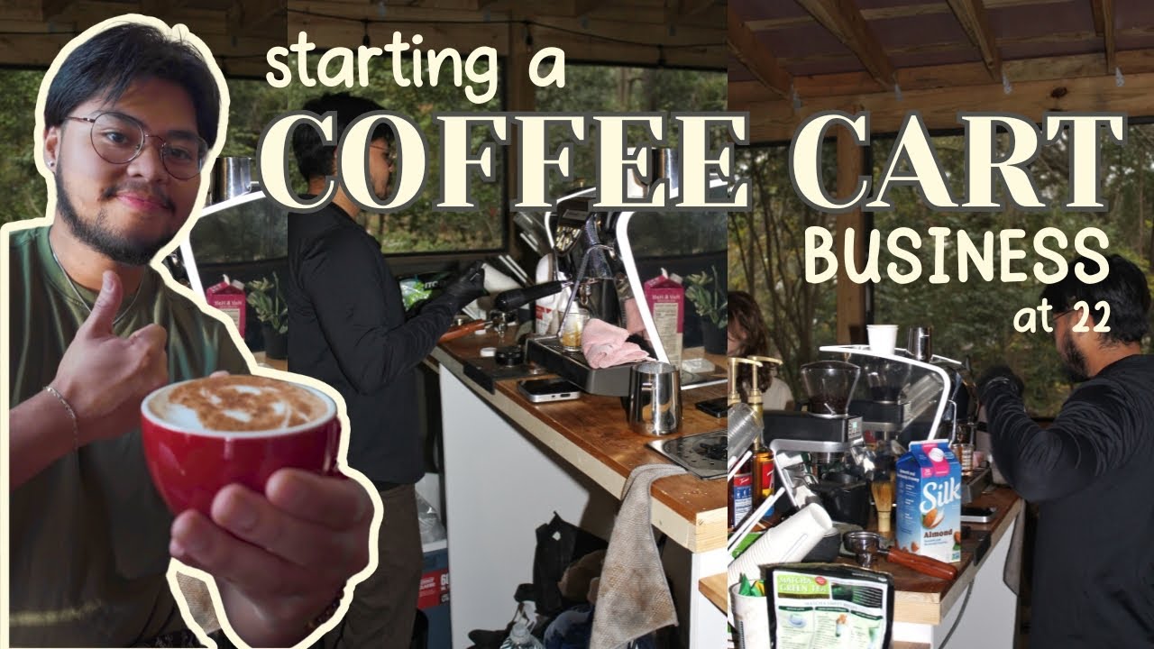Starting a Coffee Cart Business at 22 | Pop Up Event | Getting my Coffee Cart | Small Business Vlog