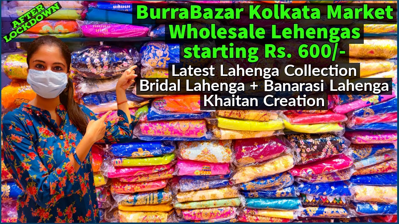 Barabazar after Lockdown Cheapest Lehengas starting @600 Kolkata | Banarasi Lehenga Khaitan Creation