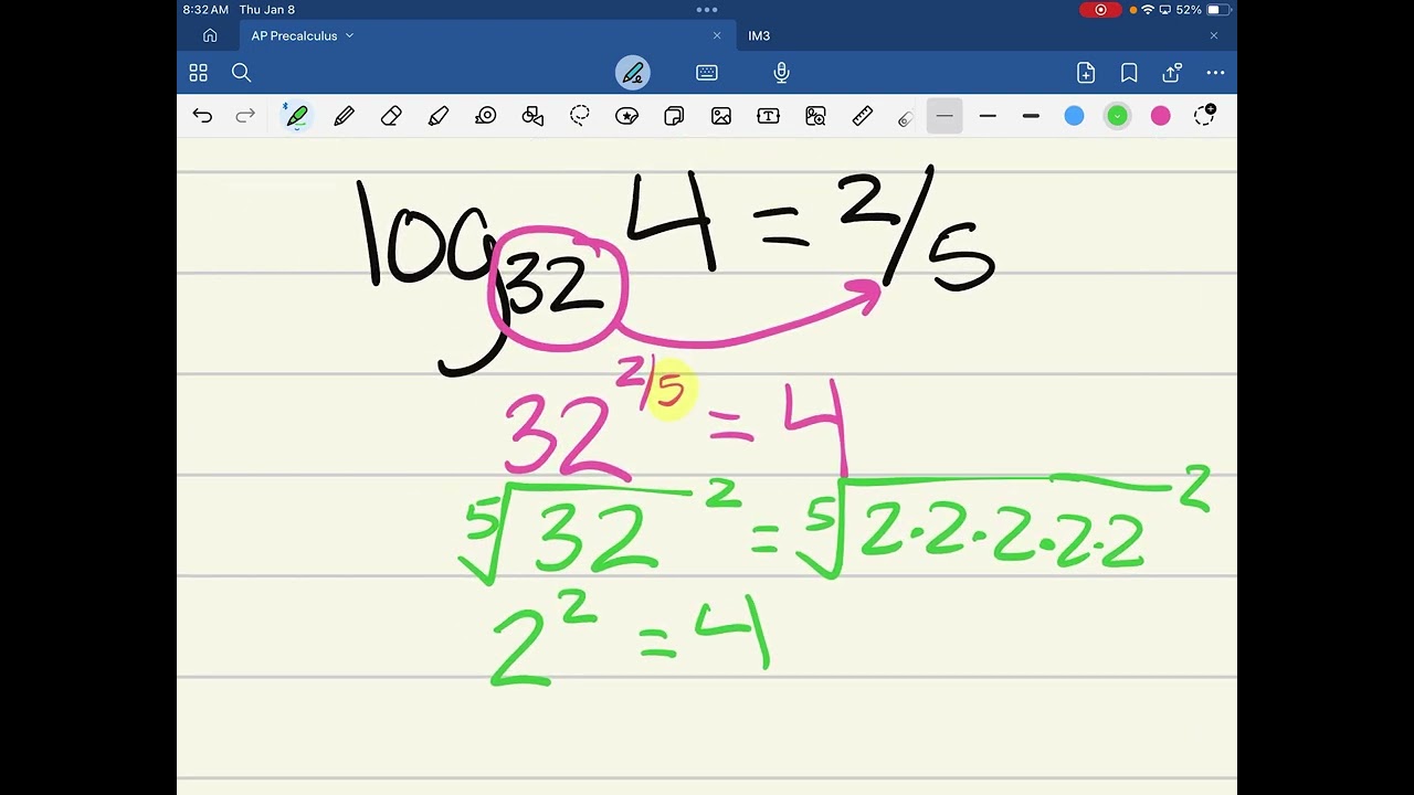 AP Precalculus - 2.9 Notes - Logarithmic Expressions