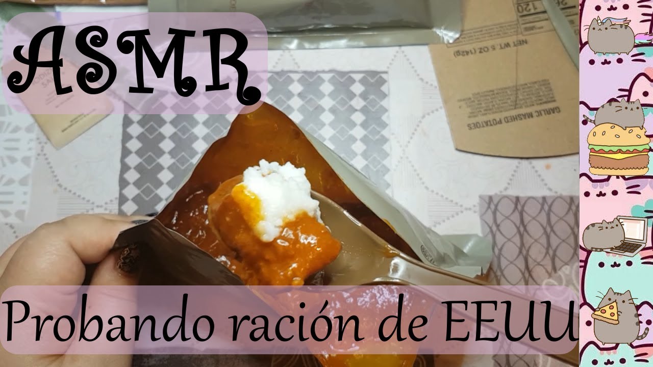 ASMR (Español): probando ración de combate estadounidense