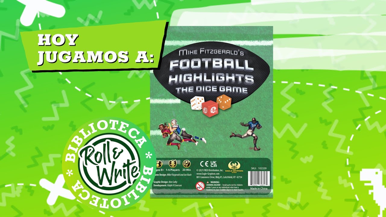 Hoy Jugamos a Football Highlights: The Dice Game en castellano (Juego de Mesa Roll & Write )