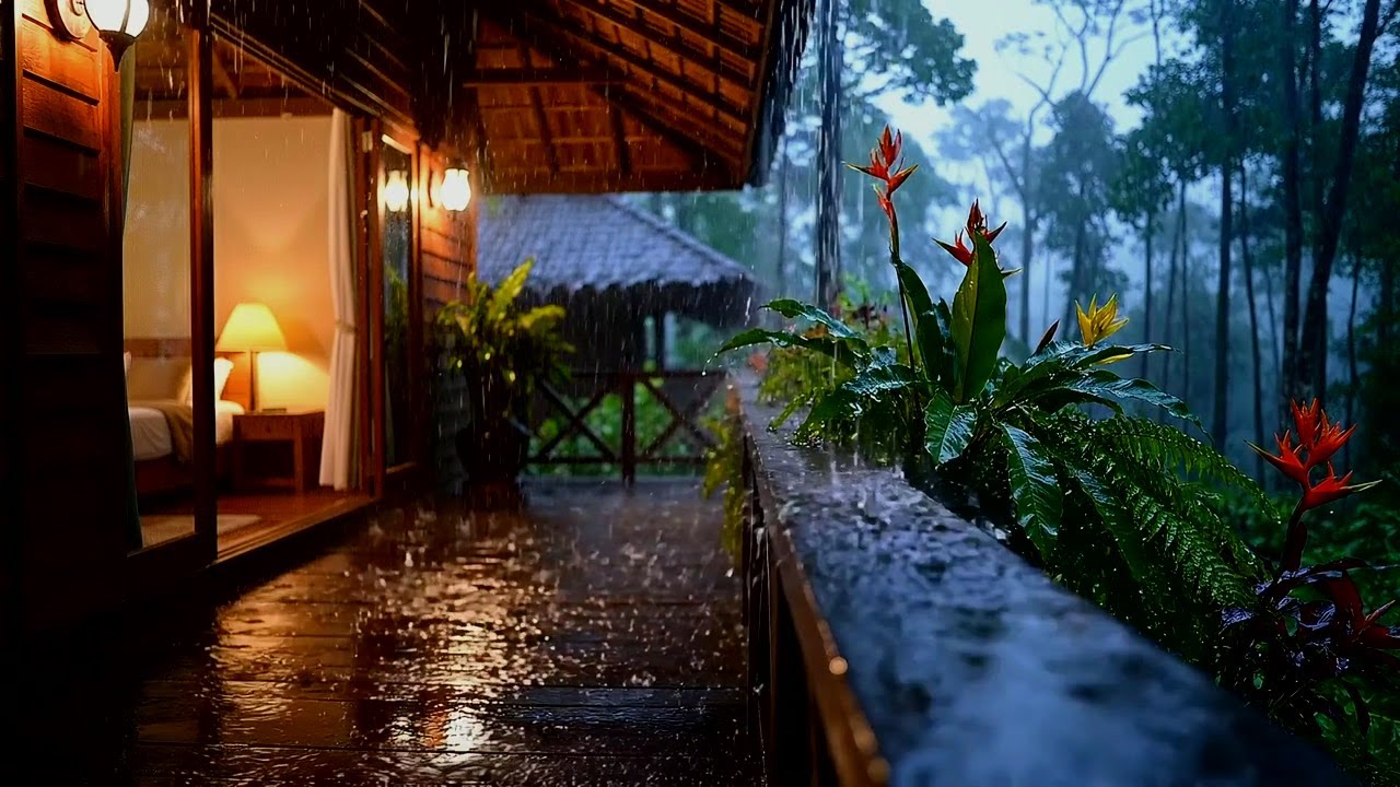 Soothing Rain Noise for Sleeping at Night and Insomnia - Balcony Rain