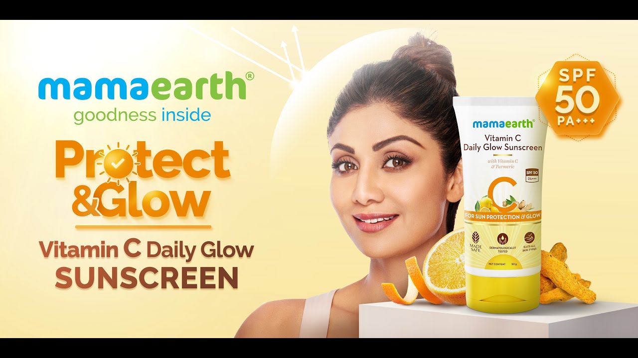 Mamaearth Vitamin C Daily Glow Sunscreen with SPF 50 & PA+++ Protection
