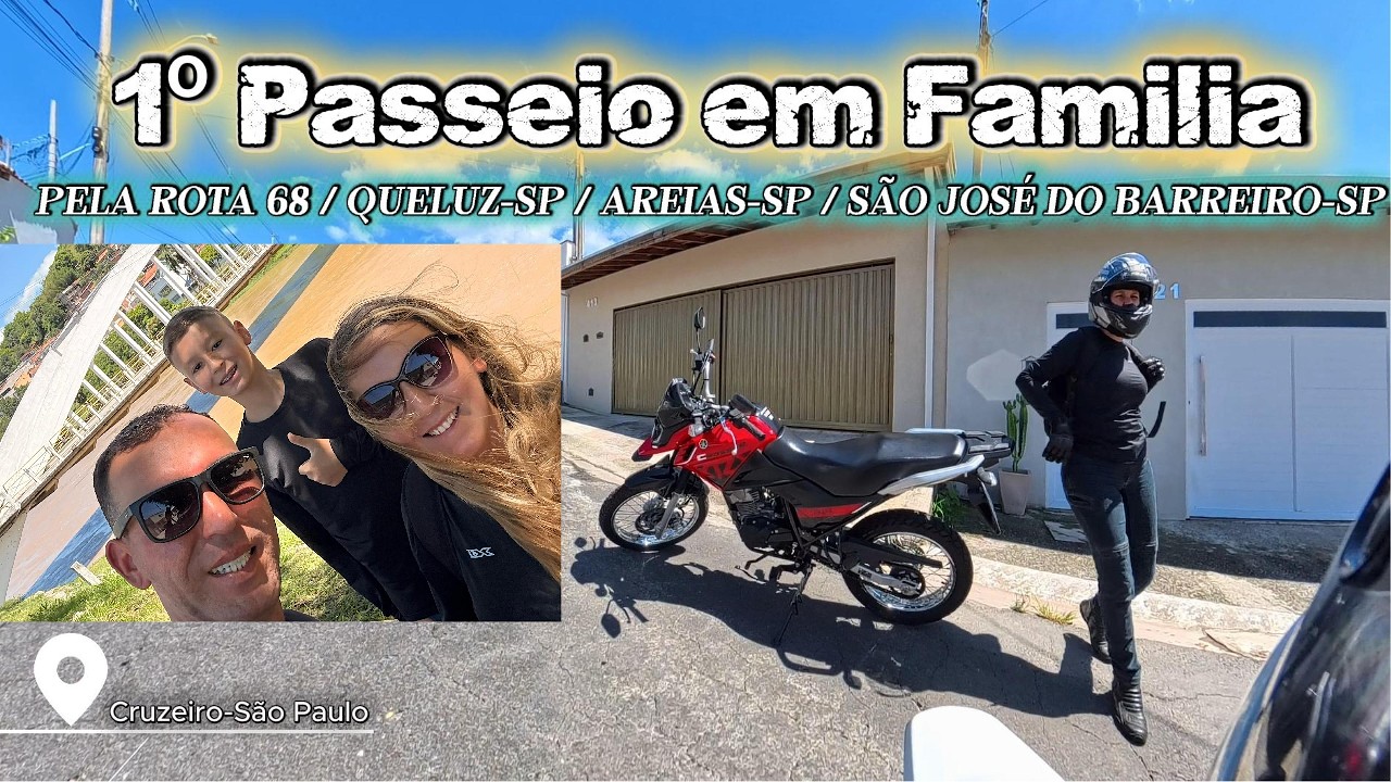 Passeio de moto em Família / pela rota 68.