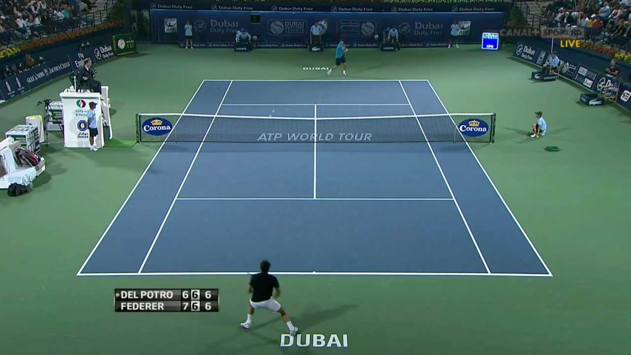 Dubai 2012 Halve Finale - Roger Federer vs Juan Martin Del Potro